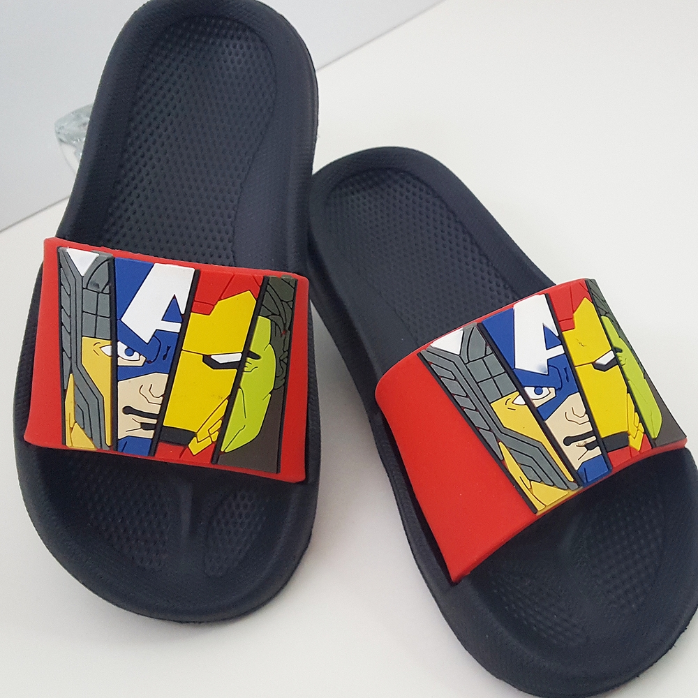 🔖Avengers Marvel Slide Sandal🏖 Colorful|Embossed Characters